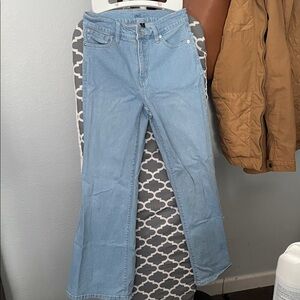 INC International Concepts Light Blue Flare Jeans